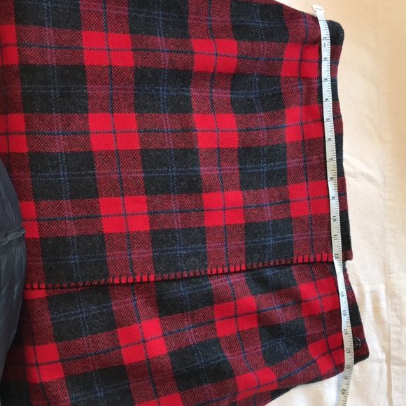 The Talbots Woman Skirt Red Plaid Lined Adjustable waist size - Picture 8 of 9
